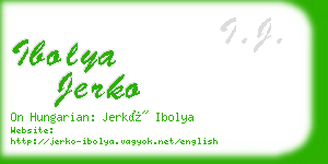 ibolya jerko business card